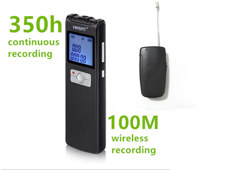 product-Hnsat-Wireless 100Meters Remote Long distance digital Voice Recording Device High Built-in B