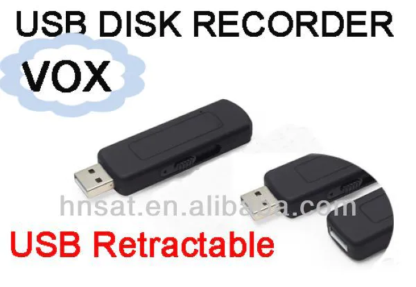 product-hidden voice recorder with vox usb flash drive video recorder for HNSAT ur09 8GB with voice -1