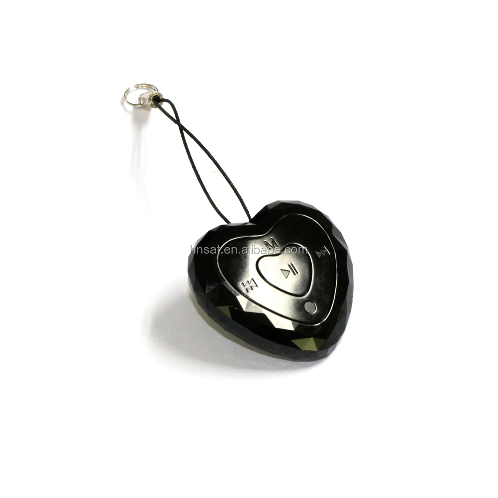 Love pendant-shaped professional mini recorder, which can be used as a necklace recorder