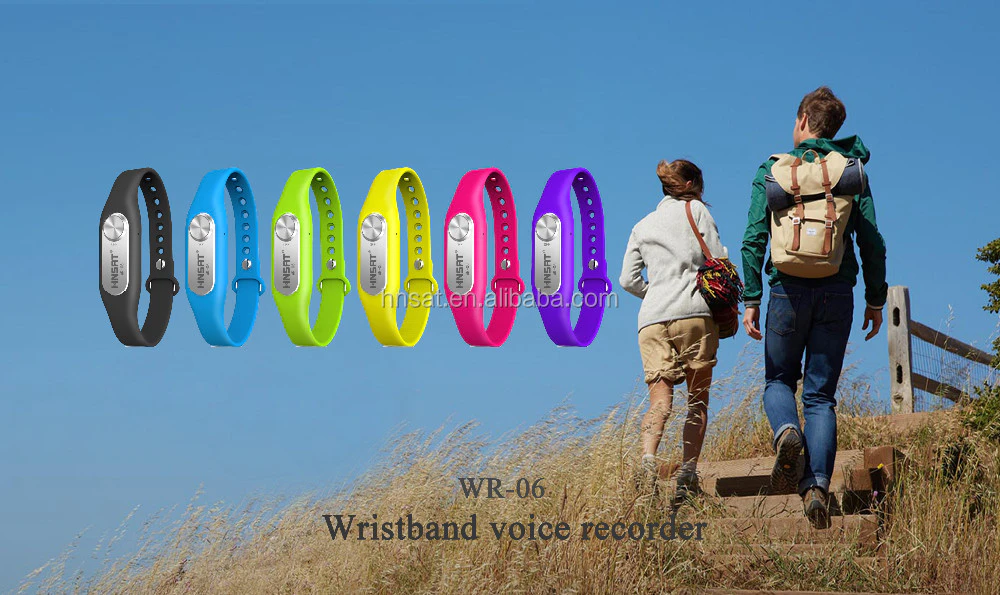 product-Hnsat-Pulsera Grabadora de voz WR-06,Negro, Azul, Verde, Purpura, Amarillo, Rosa-img