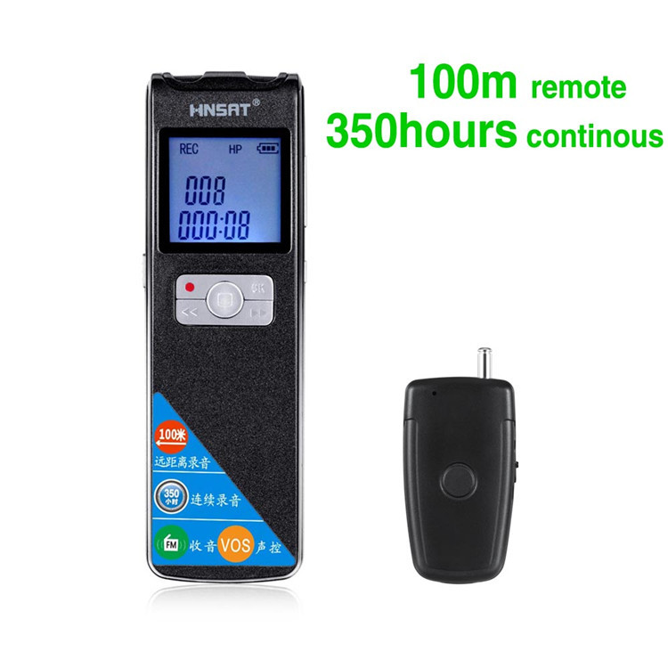 product-Hnsat-Hot Sale Professional 350Hours Wireless 100Meters Remote Audio Listening Recorder-img
