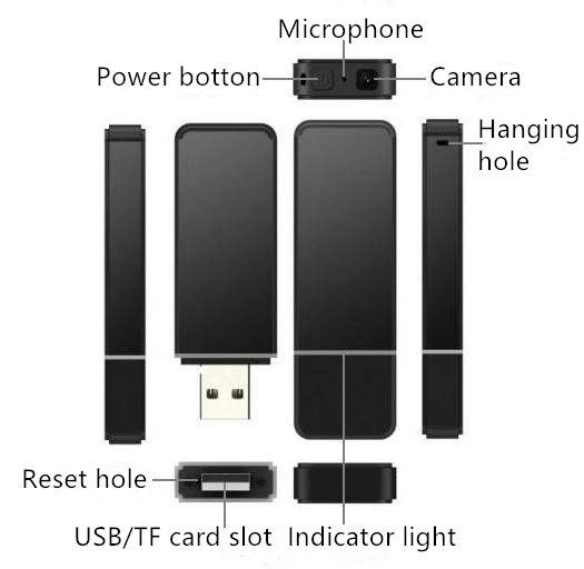 product-Full HD video recording USB mini camera,supporting 128GB high-capacity TF Card-Hnsat-img-1