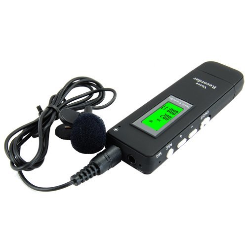 USB spy voice recorder with voice activation and telephone conversation recording function