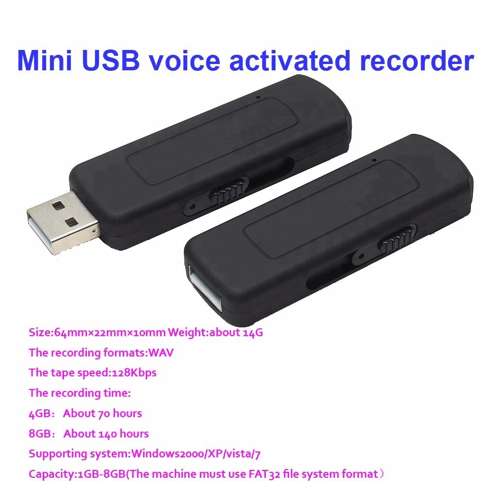 product-USB hidden recorder with Voice activated recording time 15hours 4GB 8GB 16GB usb flash drive-1